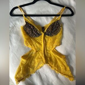 Yellow and cheetah corset from IAMGIA